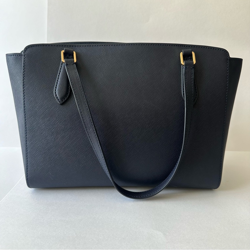 Tory Burch Bag, Navy with Gold Accents - Picture 3 of 10